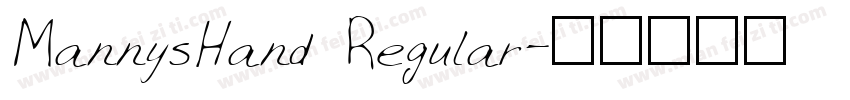 MannysHand Regular字体转换